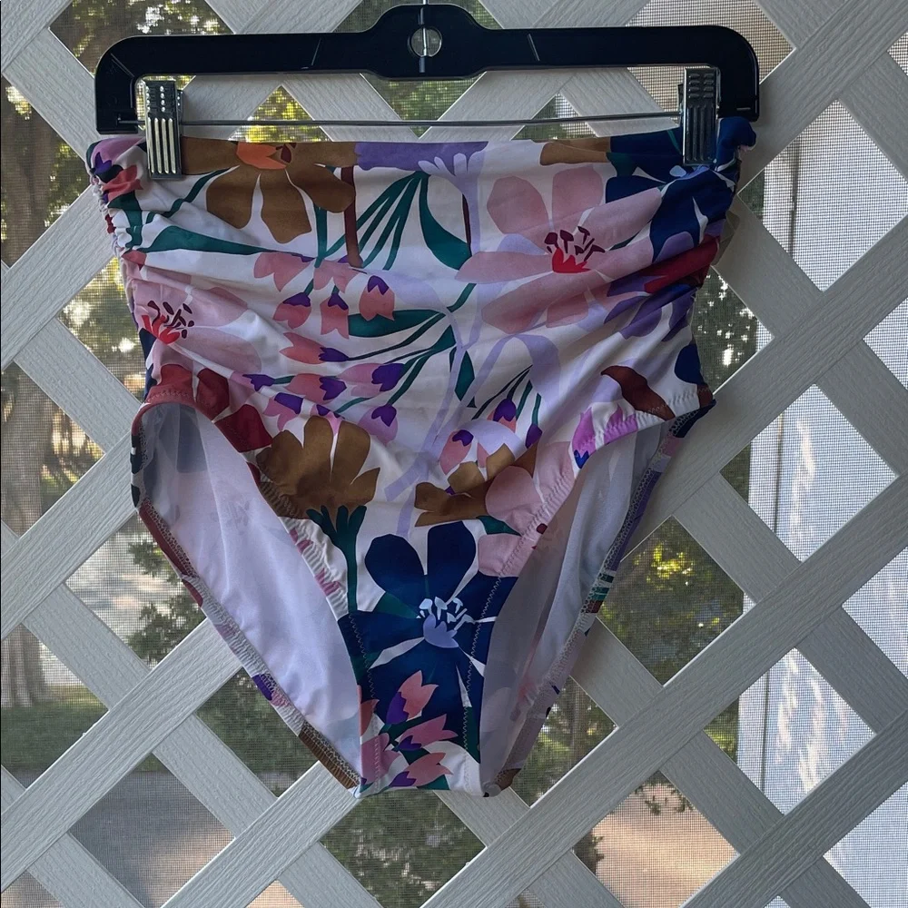 Profile by Gottex Floral Shirred-Side High-Waisted Bottom - Picture 2 of 11